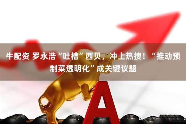 牛配资 罗永浩“吐槽”西贝，冲上热搜！“推动预制菜透明化”成关键议题